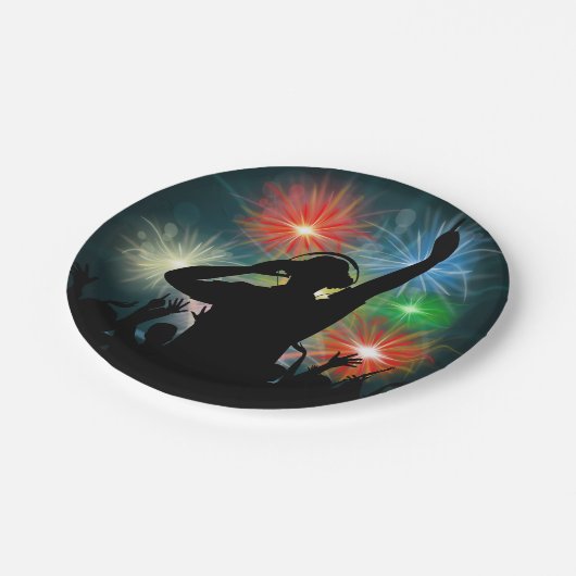 Musik DJ-PapierTeller Pappteller (Schrägansicht)