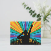 Musik-DJ-Postkarte Postkarte (Stehend Vorderseite)
