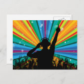 Musik-DJ-Postkarte Postkarte (Vorne/Hinten)