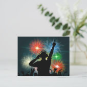 Musik-DJ-Postkarte Postkarte (Stehend Vorderseite)