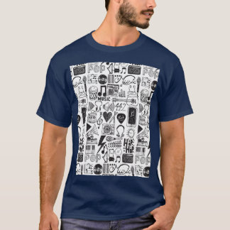 Musik Doodles Grafik 1 T-Shirt