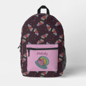 Musik Doodles Herzrasen Name Rosa Bedruckter Rucksack (Vorderseite)