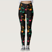 Musik drucken leggings (Vorderseite)