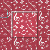 Musik. Dusty Rose.Notizen.Modern.Schrift Stoff (Kachel)