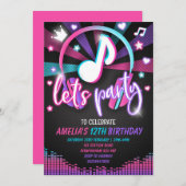 Musik Einladung zum Geburtstag (Vorne/Hinten)