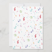 Musik Einladung zum Geburtstag. Girl Birthday (Rückseite)