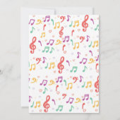 Musik Einladung zum Geburtstag. Girl Birthday (Rückseite)