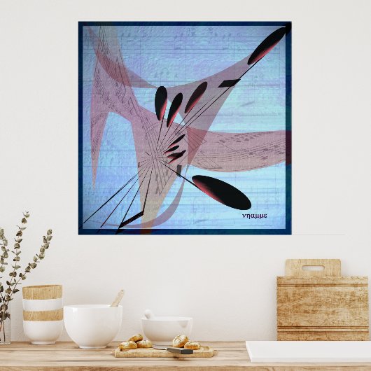 Musik - "Electronic Mash" Poster (Küche)