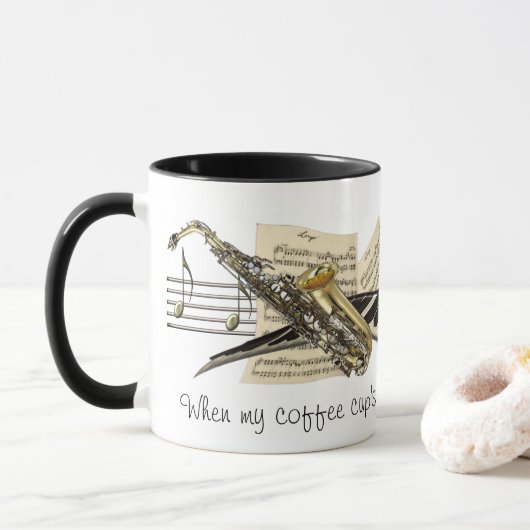 Musik-Entwurfs-Kaffee-Tasse Tasse (Mit Donut)