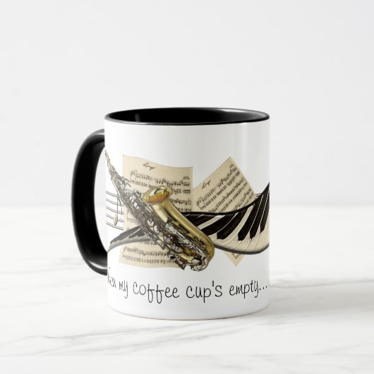 Musik-Entwurfs-Kaffee-Tasse Tasse (Vorderseite Links)