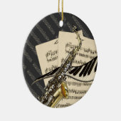 Musik-Entwurfs-personalisierte Verzierung Keramik Ornament (Rechts)