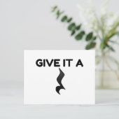 MUSIK-ERHOLUNG POSTKARTE (Stehend Vorderseite)