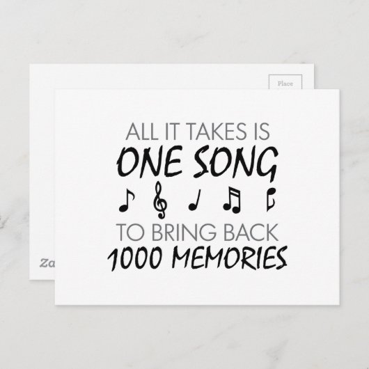 Musik-Erinnerungen Postkarte (Vorne/Hinten)