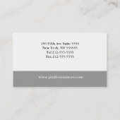 Musik-Erzieher-Leiter-Visitenkarte-Grau Visitenkarte (Rückseite)