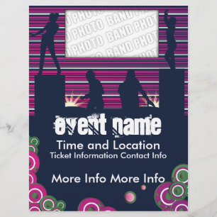 Musik-Event-Flyer mit DJs und Tänzern Flyer
