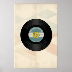 Musik Evolution 45 Vinyl Schallplatten Druck - Nur Poster