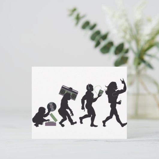 Musik-Evolution Postkarte (Stehend Vorderseite)