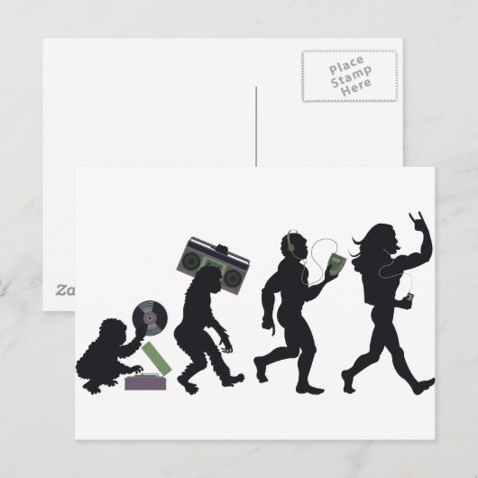 Musik-Evolution Postkarte (Vorne/Hinten)