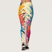 Musik explodiert in Farbfarben Leggings (Rückseite)
