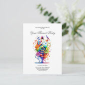 Musik, farbenfroher Klang Postkarte (Stehend Vorderseite)