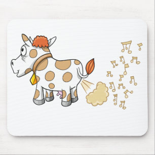 Musik Farting Kuh-Mausunterlage Mousepad