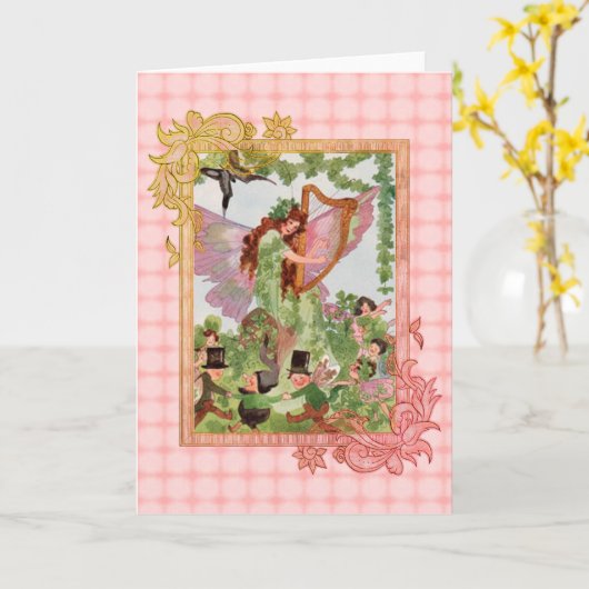 Musik-Fee Karte (Gelbe Blume)