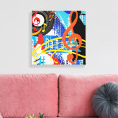 Musik feiern leinwanddruck (Insitu (Wohnzimmer))