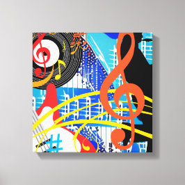 Musik feiern leinwanddruck