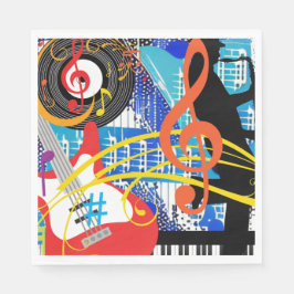 Musik feiern serviette