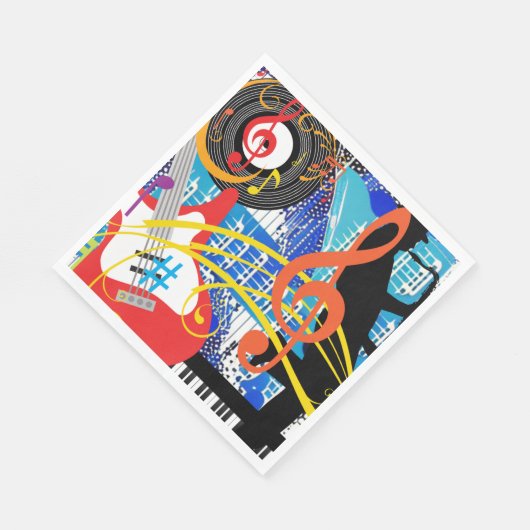 Musik feiern serviette (Ecke)