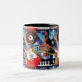 Musik feiern zweifarbige tasse (Mittel)