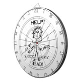 Musik fest in meinem Kopf Dartscheibe (Vorderseite rechts)