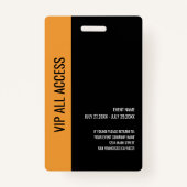 Musik Festival VIP Alle Zugangsdaten Event ID Ausweis (Rückseite)