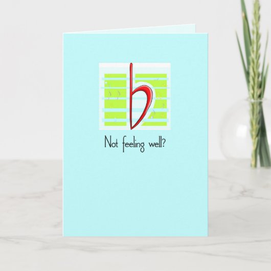 Musik flach, gut, blau karte (Vorderseite)