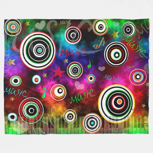Musik Fleecedecke (Vorderseite (Horizontal))
