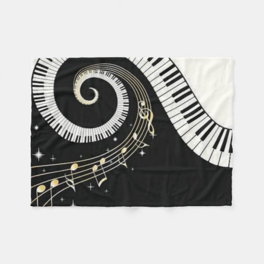 Musik Fleecedecke (Vorderseite (Horizontal))