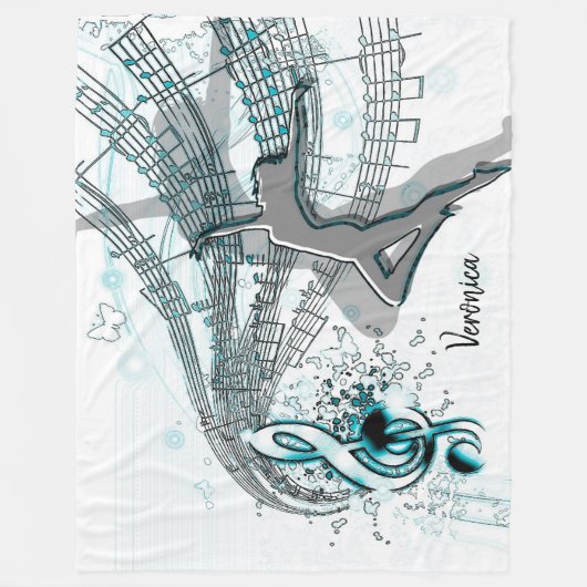 Musik Fleecedecke (Vorderseite)