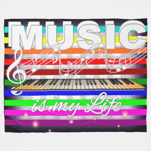 Musik Fleecedecke (Vorderseite (Horizontal))