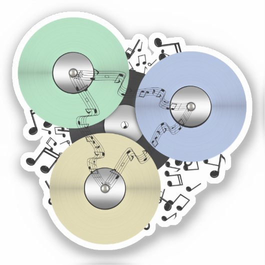 Musik-Flow-Rollen Aufkleber (Vorderseite)