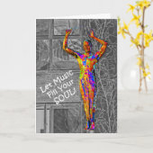 Musik füllt Ihre Soul-Karte aus Karte (Gelbe Blume)