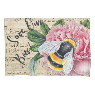 Musik für Bienen Rosa Peony Kissenbezug