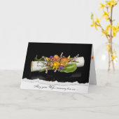 Musik für das Beileid der Ehefrau Karte (Gelbe Blume)