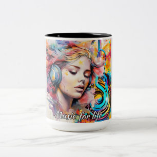Musik für das Leben Zweifarbige Tasse