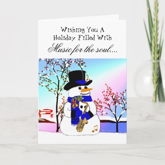 Musik für das Soul Feiertagskarte (Vorderseite)