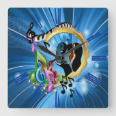 Musik für das Soul Quadratische Wanduhr (Vorderseite)