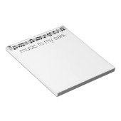 Musik für meinen Ohrenlehrer Notizblock (angewinkelt)