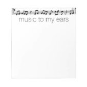 Musik für meinen Ohrenlehrer Notizblock (Vorderseite)