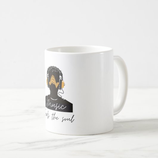 Musik füttre Ihr Soul Kaffeetasse (VorderseiteRechts)