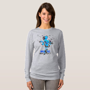 Musik Füttre mein Soul Langschläfchen für Frauen T-Shirt