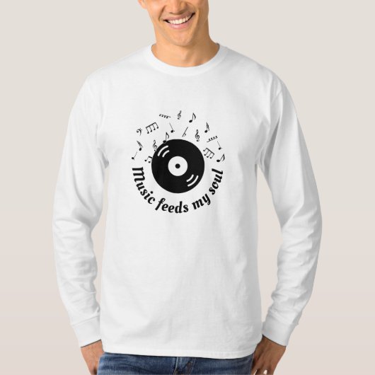 Musik Füttre mein Soul Vinyl Album Long Sleeve T-Shirt (Vorderseite)